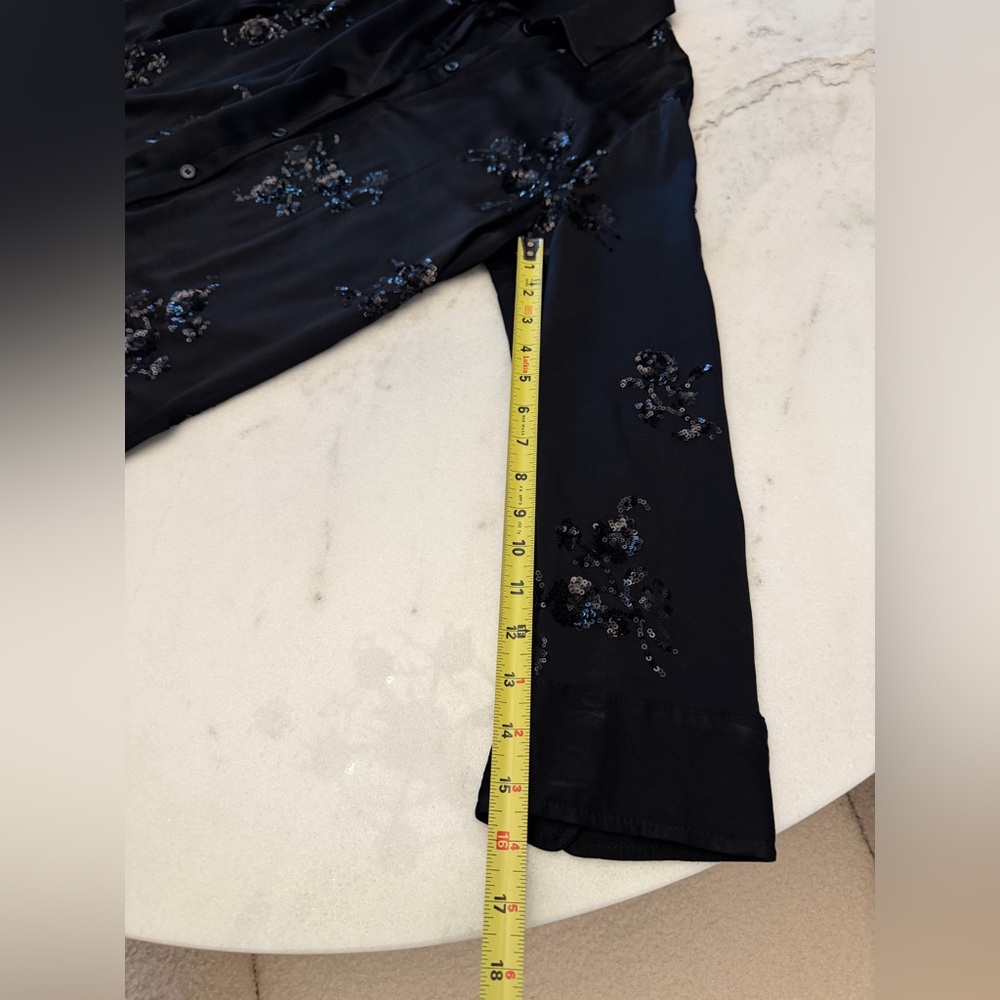Zara Black Embellished Satin Jumpsuit - Picture 13 of 16